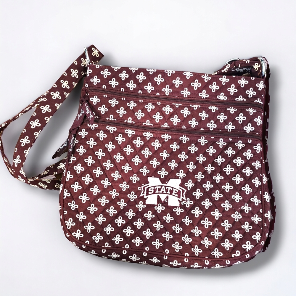 Vera Bradley MSU Triple Zip Crossbody Hipster